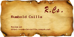 Rumbold Csilla névjegykártya