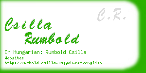 csilla rumbold business card